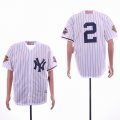 New York Yankees #2 Derek Jeter white majestic baseball jersey