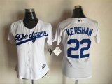 women Los Angeles Dodgers #22 Clayton Kershaw white majestic baseball Jerseys