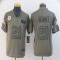 Youth Dallas Cowboys #21 Ezekiel Elliott Nike Camo 2019 Salute to Service Limited Jersey