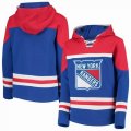 Custom Adidas New York Rangers blue red personality Ice Hockey Hooded Sweatshirt