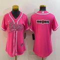 Women Nike Chicago Bears pink baseball jerseys Joint name-BD 01