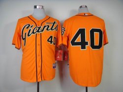 San Francisco Giants 40 Bumgarner Orange mlb baseball jerseys