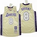 Los Angeless Lakers #8 Kobe Bryant beige throwback nab jesey-SG