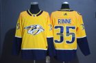 Adidas Nashville Predators #35 Pekka Rinne yellow blue hockey jersey-WL