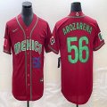 2023 World Cup Mexico #56 Randy Arozarena red majestic baseball jerseys 17