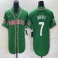 2023 World Cup Mexico #7 Julio Urias green red majestic baseball jerseys 187