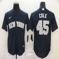 Nike New York Yankees #45 Gerrit Cole dark blue majestic baseball jerseys