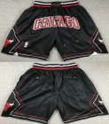 Chicago Bulls black NBA shorts with pocket