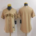 Women Nike San Diego Padres blank beige majestic baseball jerseys