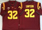 O.J Simpson USC Trojans #32 O.J Simpson red NCAA College football jerseys