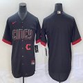 Nike Cincinnati Reds blank black majestic baseball jerseys Joint name -BD 01