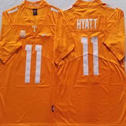 Tennessee Volunteers #11 Jalin Hyatt yellow college NCA Jersey