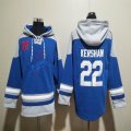 Los Angeles Dodgers #22 Clayton Kershaw blue gray Hooded Sweatshirt