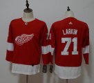 Youth Adidas Detroit Red Wings #71 Dylan Larkin Red hockey jersey