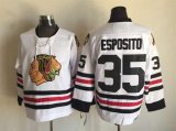 Chicago Blackhawks #35 Tony Esposito white hockey jerseys