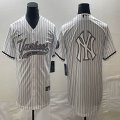 Nike New York Yankees blank white majestic baseball jerseys big logo -BD 08