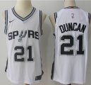 Nike San Antonio Spurs Tim Duncan #21 white nba basketball jersey