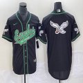 Nike Philadelphia Eagles blank black baseball jerseys Joint name -BD