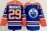 Edmonton Oilers #29 Leon Draisaitl blue orange Ice Hockey-PD