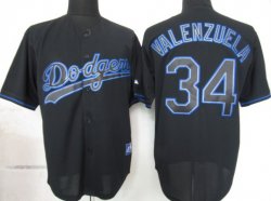 Los Angeles Dodgers #34 Fernando Valenzuela Black MLB Jerseys