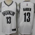 Nike Brooklyn Nets #13 James Harden white NBA basketball Jersey 75th -S8