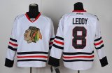 Reebok Chicago Blackhawks LEDDY 8 white nhl jerseys