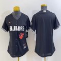 Women Nike Baltimore Orioles blank black majestic baseball jersey city version-BD 02