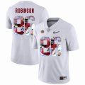 Custom Alabama Crimson Tide #86 A'Shawn Robinson white fashion college football jersey