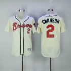 Atlanta Braves #2 Dansby Swanson beige Flexbase Authentic Collection Jersey