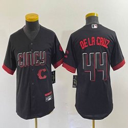 Youth Nike Cincinnati Reds #44 Elly De La Cruz black majestic baseball jerseys -BD 02