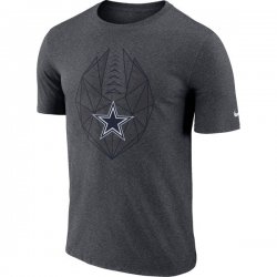 Men\'s Dallas Cowboys Nike Heathered Charcoal Fan Gear Icon Performance T-Shirt