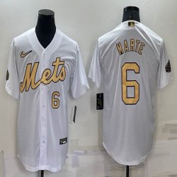 2022 MLB All-Star Nike New York Mets #6 Starling Marte White majestic baseball jerseys 01