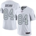 Nike Oakland Raiders #84 Antonio Brown white Color Rush Limited Jersey 001