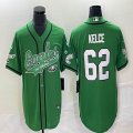 Nike Philadelphia Eagles #62 Jason Kelce green baseball jerseys Joint name-BD 01