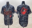 Nike Baltimore Orioles blank grey camo MLB Baseball jerseys Joint name-BD 07