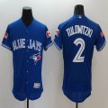 2016 Toronto Blue Jays #2 Troy Tulowitzki blue usa flag Flexbase Authentic Collection Jersey