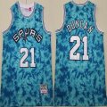 San Antonio Spurs Tim Duncan #21 skyblue camo nba basketball jerseys-TY