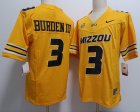 Missouri Tigers #3 Luther Burden III yellow NCAA Stitched College Football Jersey