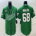 Nike Philadelphia Eagles #68 Mailata Green baseball jerseys Joint name C patch BD