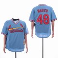 St Louis Cardinals #48 Harrison Bader skyblue throwback mlb Jersey