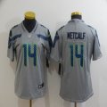 Women Nike Seattle Seahawks #14 D.K. Metcalf gray Color Rush Limited Jersey-BD