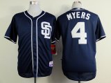 San Diego Padres #4 Wil Myers Navy Blue MLB jersey