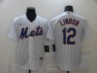 Nike New York Mets #12 Francisco Lindor White majestic mlb jerseys-BD