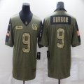 Nike Cincinnati Bengals #9 Joe Burrow green 2021 Salute to Service Limited Jersey 01