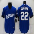 New Nike Los Angeles Dodgers #22 Clayton Kershaw blue majestic baseball jerseys