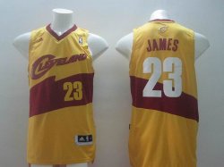 Cleveland Cavaliers 23# LeBron James yellow red nba jersey