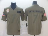 Pittsburgh Steelers #7 Ben Roethlisberger Nike Camo 2019 Salute to Service Limited Jersey