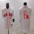 Nike Boston Red Sox blank white majestic baseball Jersey 03