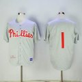 Philadephia Phillis gray #1 throwback mlb jersey