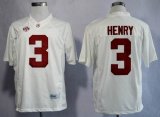 Alabama Crimson Tide Derrick Henry 3 white College Football Limited Jerseys